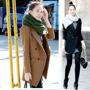 2012 winter female wool coat medium-long suit casual small suit jacket plus size suit