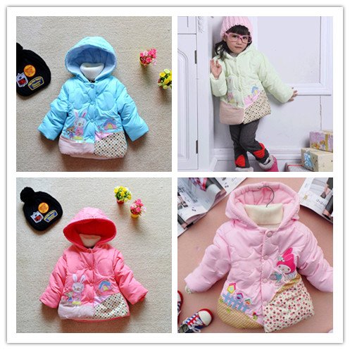 2012 Winter Girl Clothing ,1-5  years Old,  Winter Jacket ,  Girl  Winter Coat, Top Quality, Free Shipping