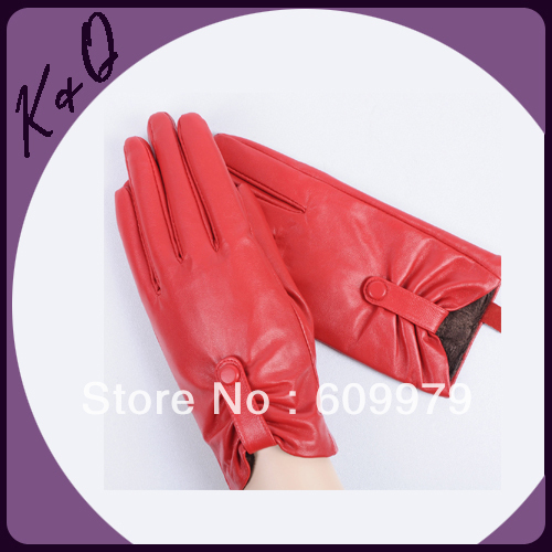 2012 Winter Glove Fashion Genuine Leather Glove Lamb Glove Made by Grade-A Lamb/Sheep GL00905 Size of S, M, L