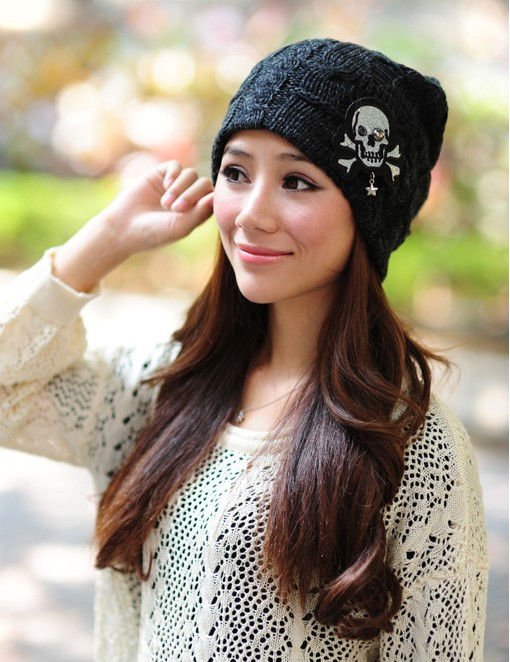 2012 Winter Hot Sale! 1pcs/lot wholesale fashion casual women's or men Unisex warm hat Colorful Knitted woolen cap Free Shipping