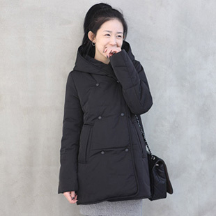 2012 winter maternity clothing double breasted with a hood thin thermal maternity cotton-padded jacket wadded jacket outerwear