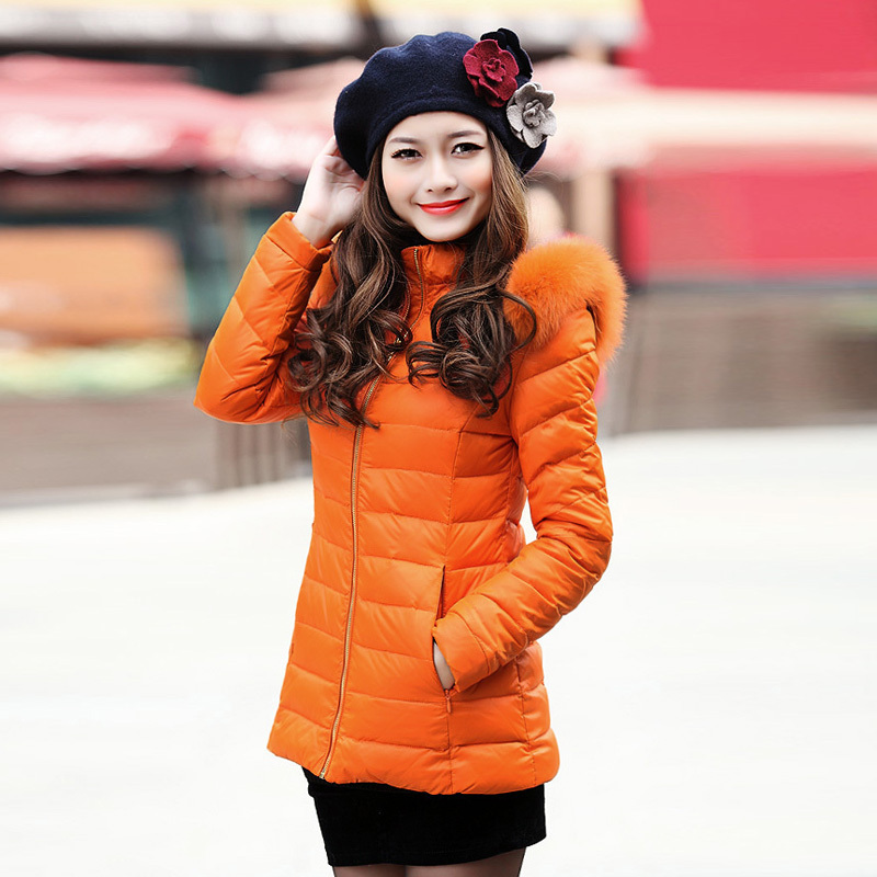 2012 winter medium-long down coat fox fur lace decoration female women's muffler scarf
