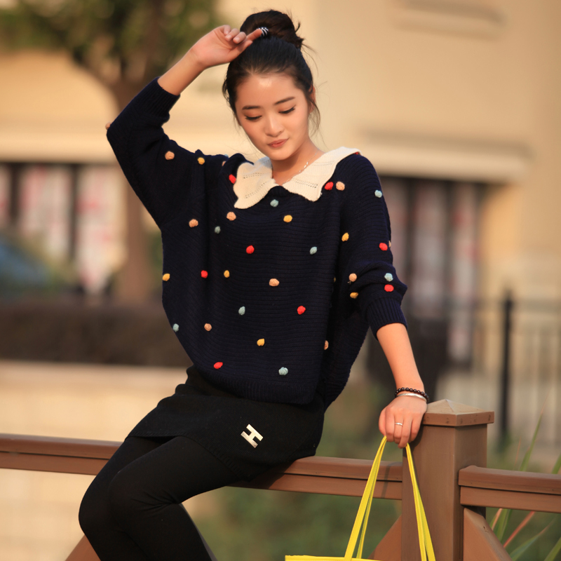 2012 winter new arrival candy color balloon sweater preppy style 620p65