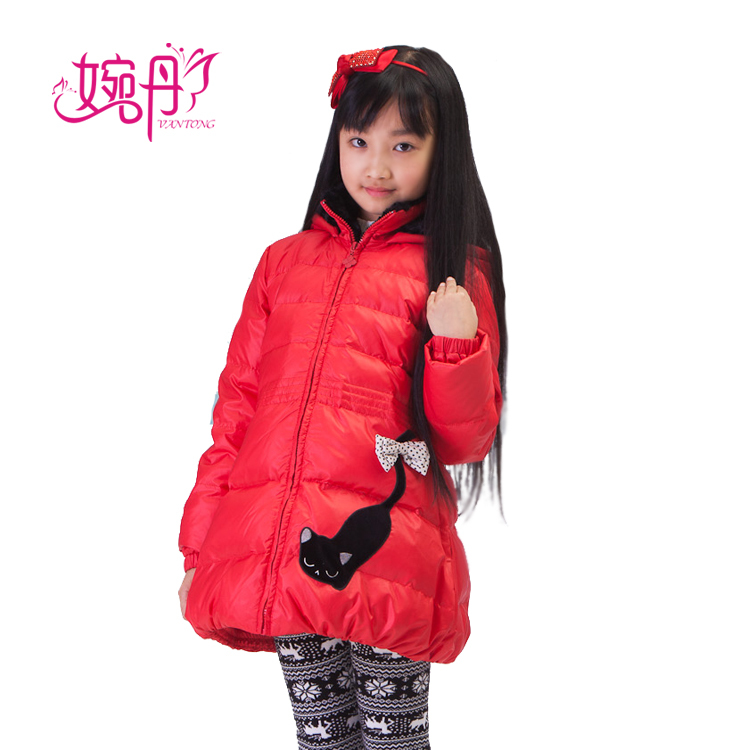 2012 winter new arrival child down coat medium-long girls clothing down coat baby wadded jacket outerwear trench