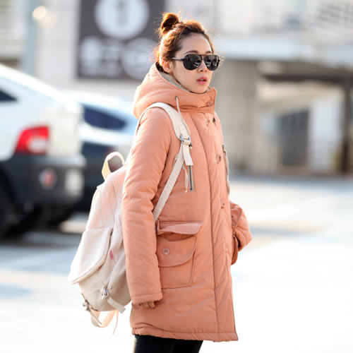 2012 winter new arrival cotton-padded jacket outerwear female medium-long slim down thermal cotton-padded jacket thickening