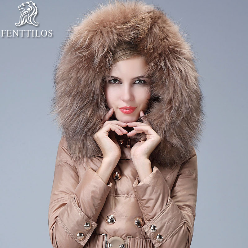 2012 winter new arrival fur coat medium-long down female raccoon fur slim high quality plus size ft331