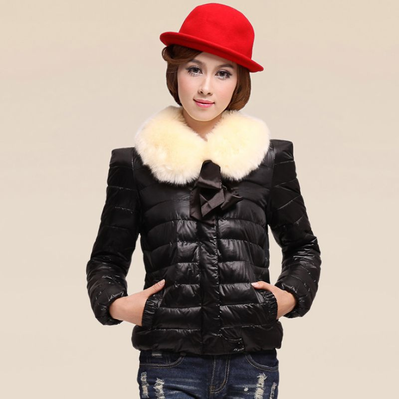 2012 winter new arrival fur collar slim thickening outerwear women's short design cotton-padded jacket women's cotton-padded