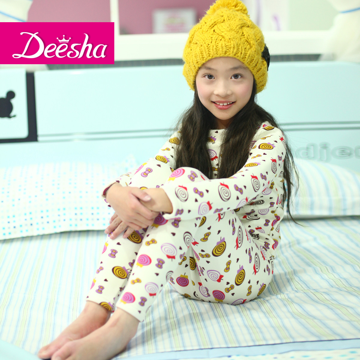 2012 winter new arrival girls clothing child thickening child long-sleeve basic thermal underwear 1218809