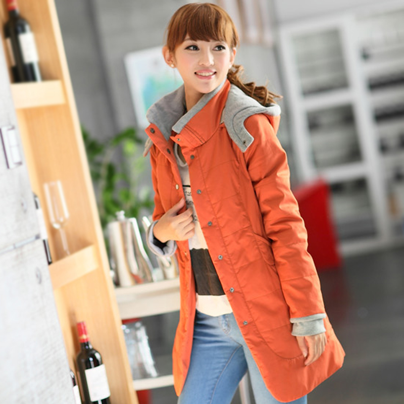 2012 winter new arrival slim women's medium-long wadded jacket cotton-padded jacket outerwear large