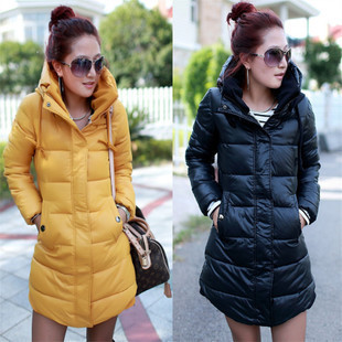 2012 winter new arrival thermal maternity clothing hooded thickening medium-long maternity wadded jacket maternity down coat