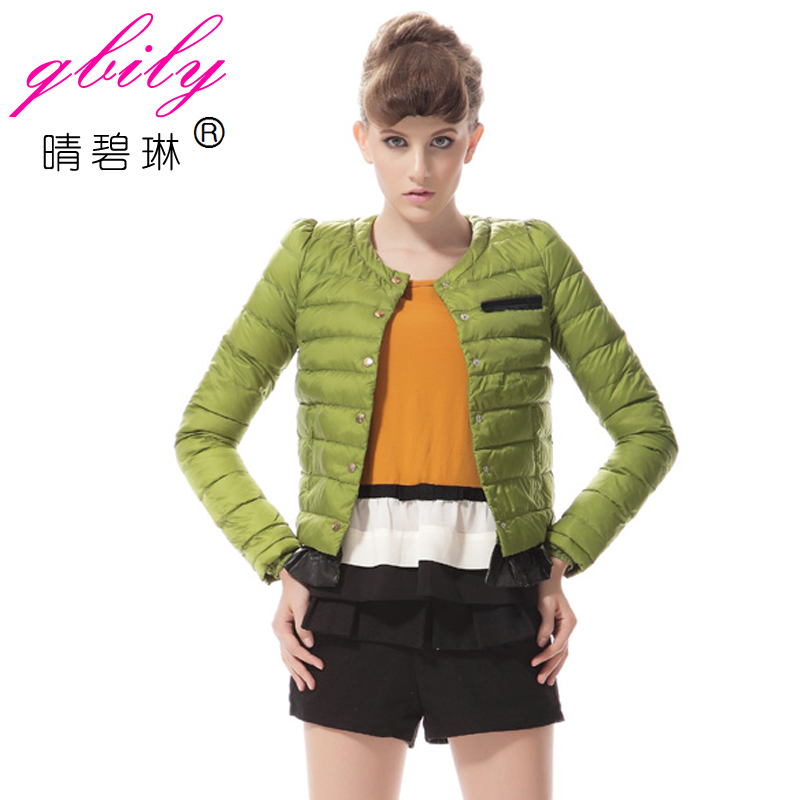 2012 winter new arrival women's long-sleeve popper thermal women's down coat female outerwear