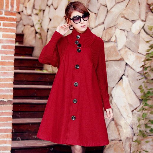 2012 winter new arrival women's yarn single breasted fashion cloak woolen overcoat woolen outerwear