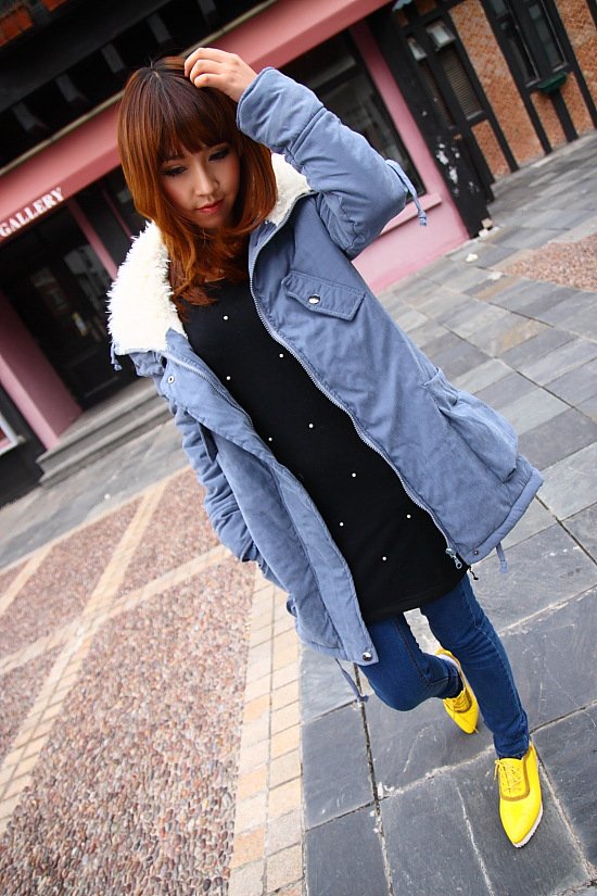 2012 winter New cotton-padded clothes women's Thick coat  , free shipping C0058