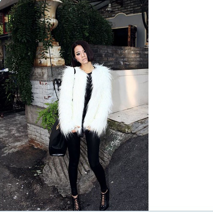 2012 winter new vivi   women's  fur coat long slevees sweet cute,white color