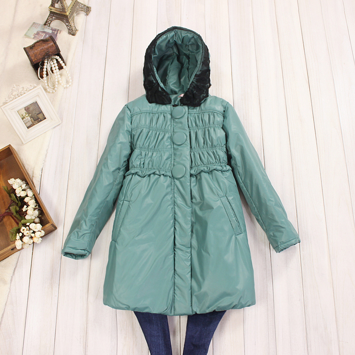 2012 winter round buckle cute  cotton-padded jacket   jacket  cotton-padded jacket  free shipping