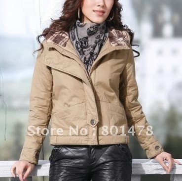 2012 winter short design wadded jacket cotton-padded jacket women's cotton-padded jacket outerwear plus size