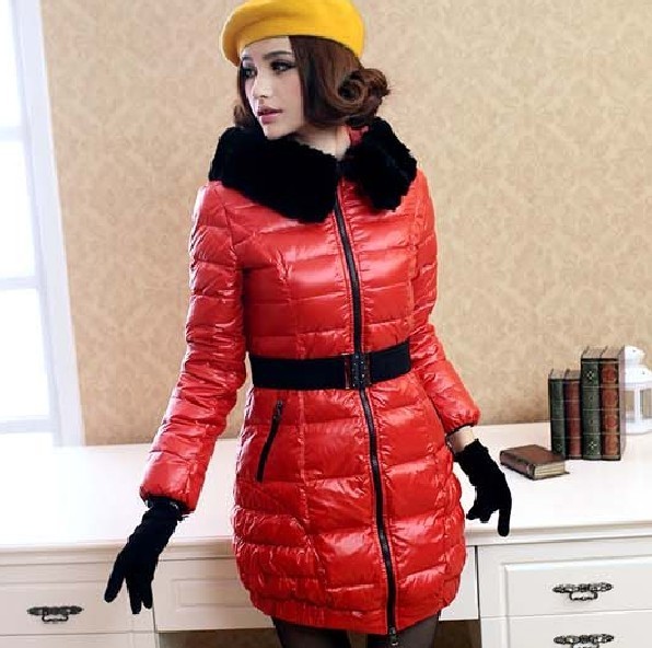 2012 winter slim medium-long down coat female with a hood