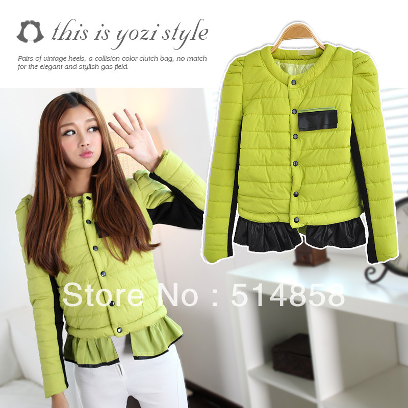2012 winter slim short design wadded jacket outerwear thickening cotton-padded jacket female