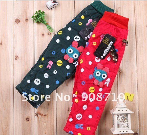 2012  winter The child's pants trousers girl's pants pants jeans and wool trousers  FREE SHIPPING