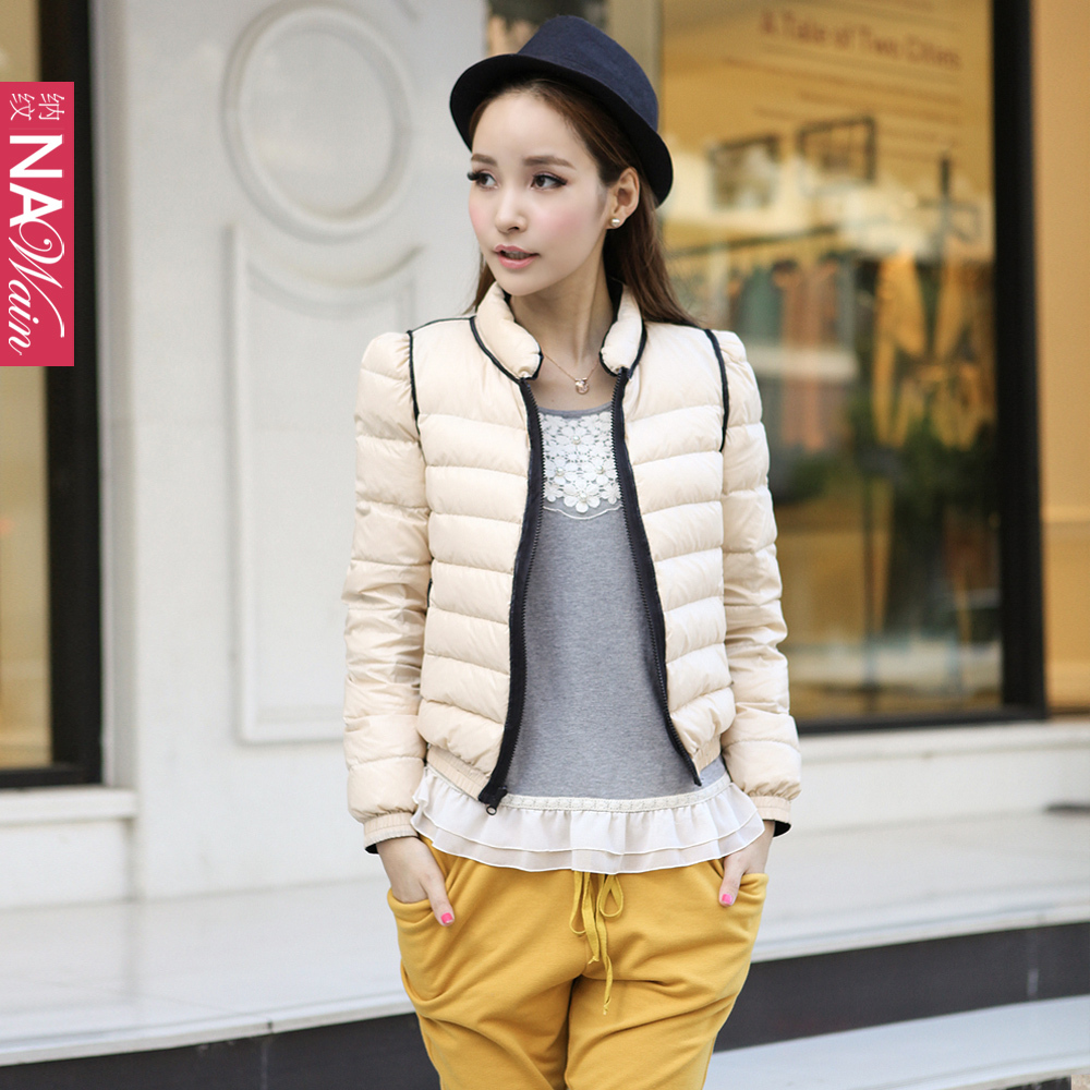 2012 winter thin sweet down coat female short design n41601e