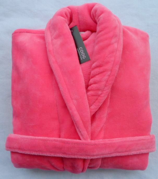 2012 winter ultrafine thickening coral fleece sleepwear robe bathrobes lounge female rose flannel