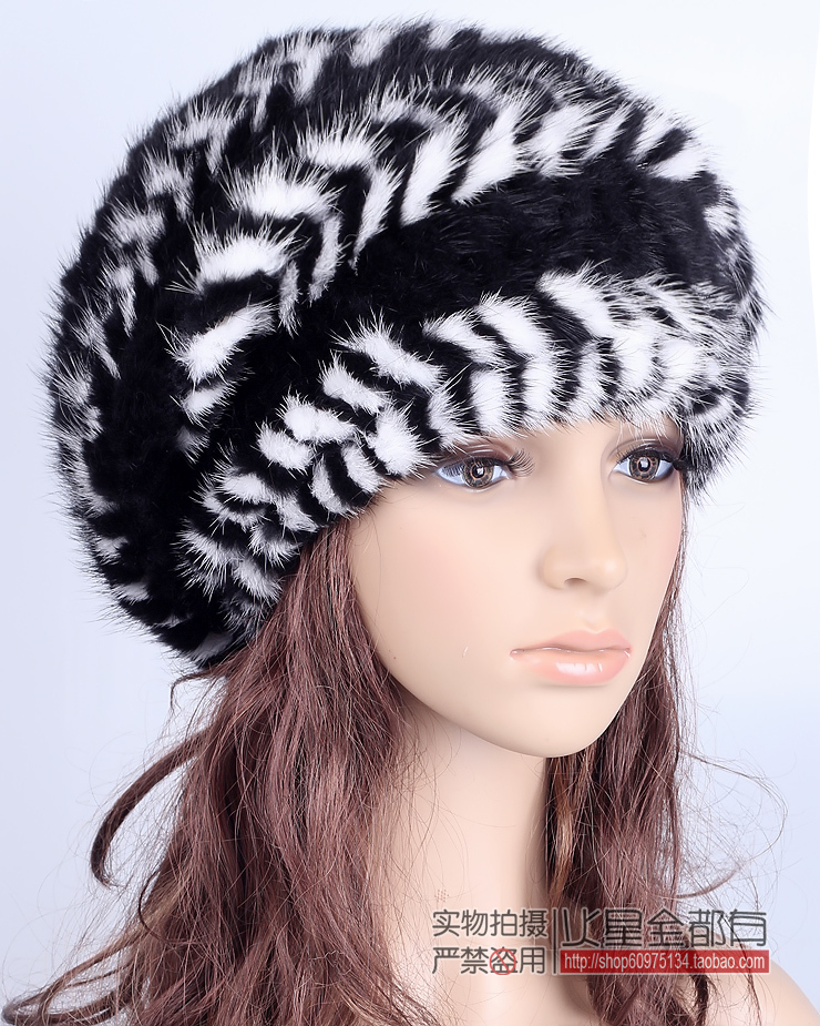 2012 winter warm hat quality mink hair hat women's fur dome cap fur hat