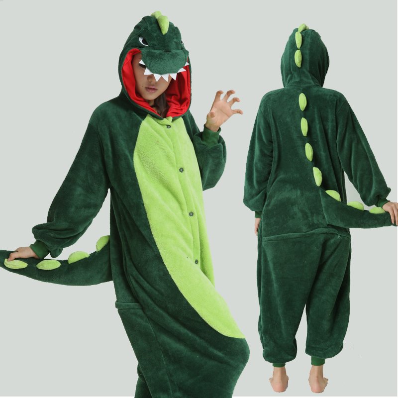 2012 Winter warm  Wholesale Big Discount Dinosaur Kigurumi Animal Costume Pajamas Adult Cosplay Sleepwear  New Arrival