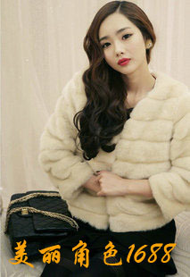 2012 winter women's ddadda luxury artificial faux short design outerwear