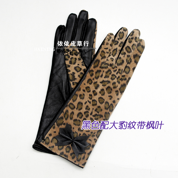 2012 winter women's genuine leather long gloves long design gloves