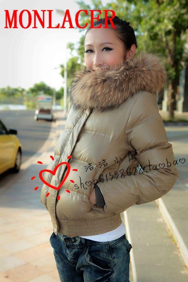2012 winter women's large fur collar short design down coat female outerwear N99