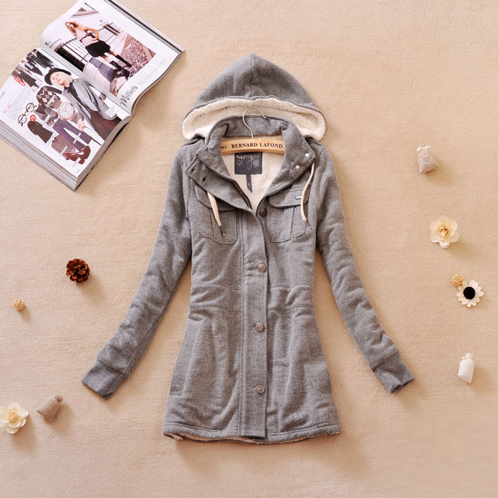 2012 winter women's outerwear brief wind casual hooded berber fleece velvet cotton-padded jacket wadded jacket