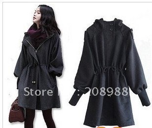 2012 Winter women's overcoat korean style thickening woolen outerwear + Free Shipping