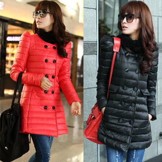 2012 winter women's slim ol medium-long thickening down cotton-padded jacket wadded jacket muffler scarf