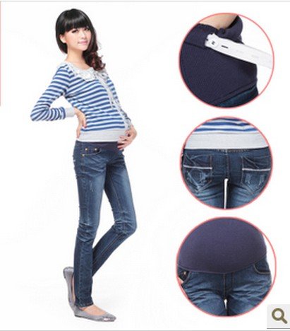 2012 Women fashion feet pants maternity jeans pregnant clothes prop jean pants women trousers jeans -shorts , free shipping