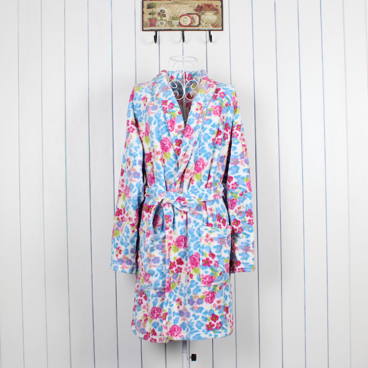 2012 Women new arrival Women bathrobes long-sleeve open front lacing type women's robe