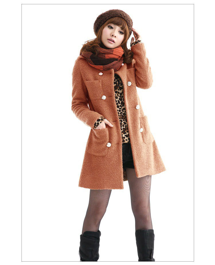 2012 women new jacket spring long wool wool coat jacket women windbreaker