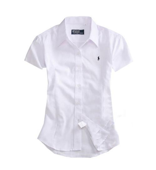 2012 women's 100% cotton slim short-sleeve shirt ol work wear shirt white