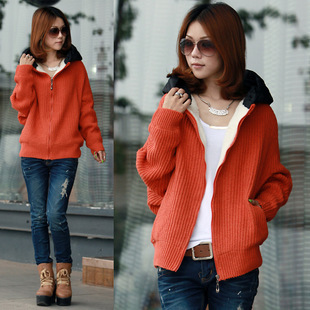 2012 women's autumn outerwear female spring and autumn short jacket thickening sweater outerwear female