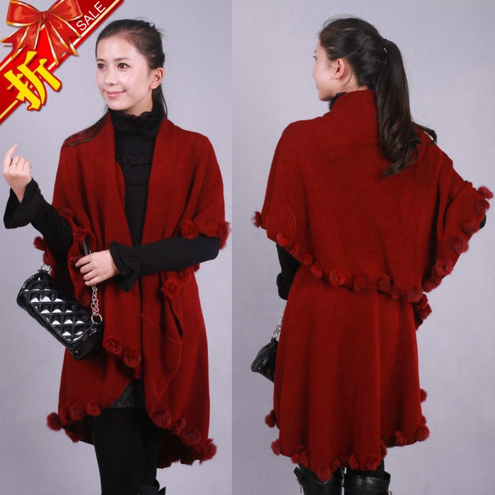 2012 women's cape outerwear batwing shirt sweater outerwear mantissas cloak long design sweater cape plus size