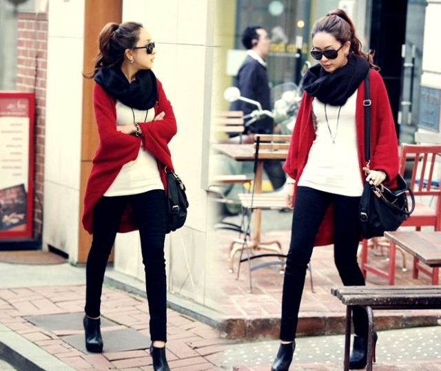 2012 women's cardigan cloak medium-long shoulder width plus size batwing shirt sweater outerwear female