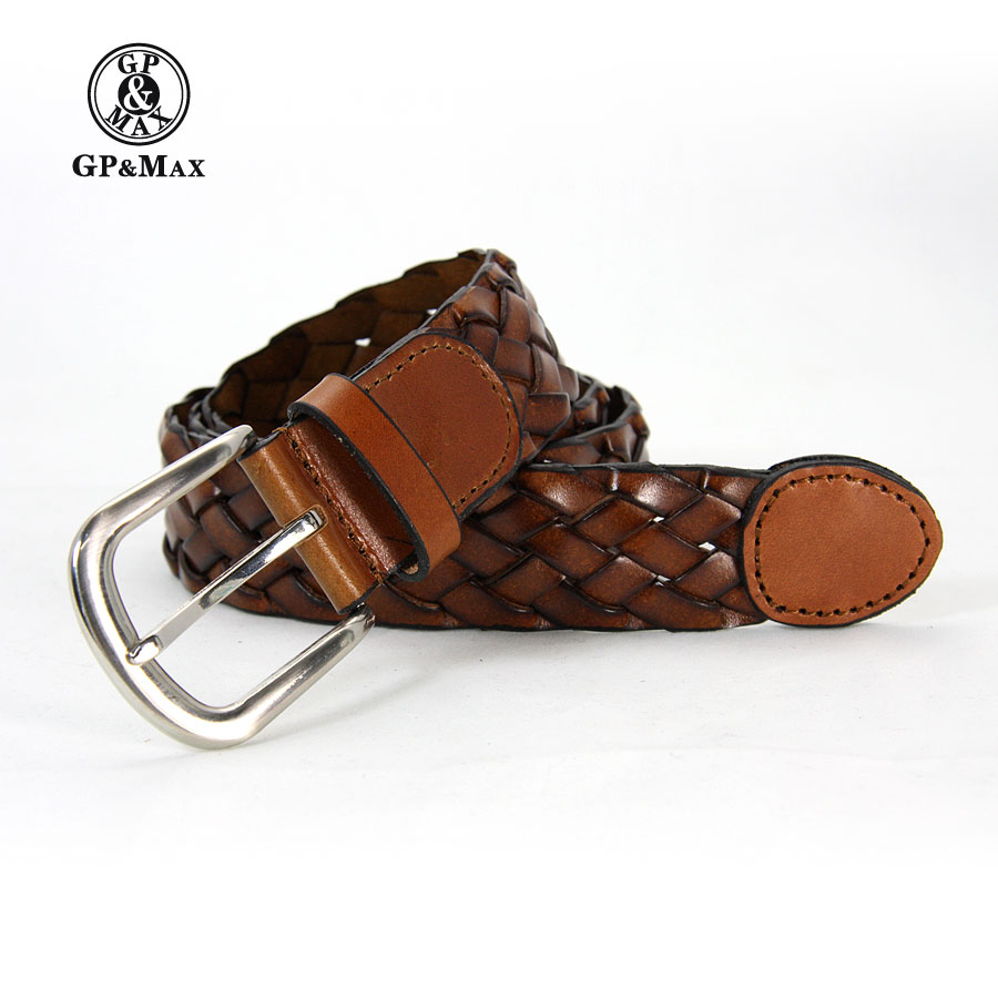 2012 women's casual fashion strap pin buckle genuine leather knitted belt strap