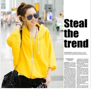 2012 women's d501 fashion loose plus size with a hood batwing sleeve cardigan outerwear