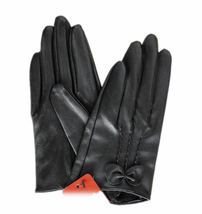 2012 women's fashion personality short design small bow sheepskin genuine leather gloves autumn thin