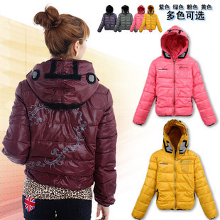 2012 women's fashion with a hood wadded jacket women's slim short design cotton-padded jacket women's thermal outerwear