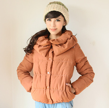 2012 women's fresh double layer involucres short design wadded jacket cotton-padded jacket female small cotton-padded jacket