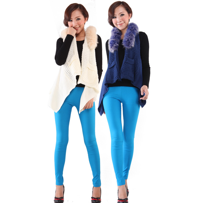 2012 women's fur collar set cardigan summer vest cape coat