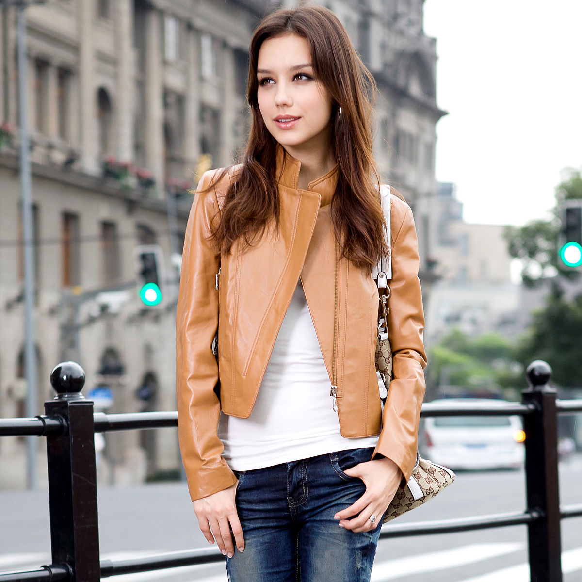 2012 women's genuine leather clothing female short design outerwear sheepskin genuine leather lj1105