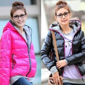 2012 women's glossy wadded jacket short design down cotton-padded jacket thermal cotton-padded jacket thickening outerwear