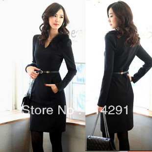 2012 women's hot-selling fashion slim one-piece dress ol gentlewomen cloth one-piece dress one-piece dress