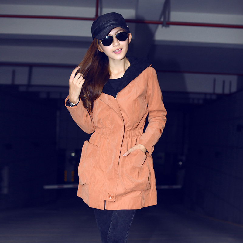 2012 women's hot-selling fashion trench high waist long-sleeve outerwear